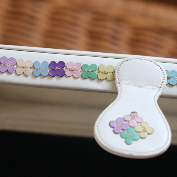 White leather structured Handbag - Picture 7 of 8